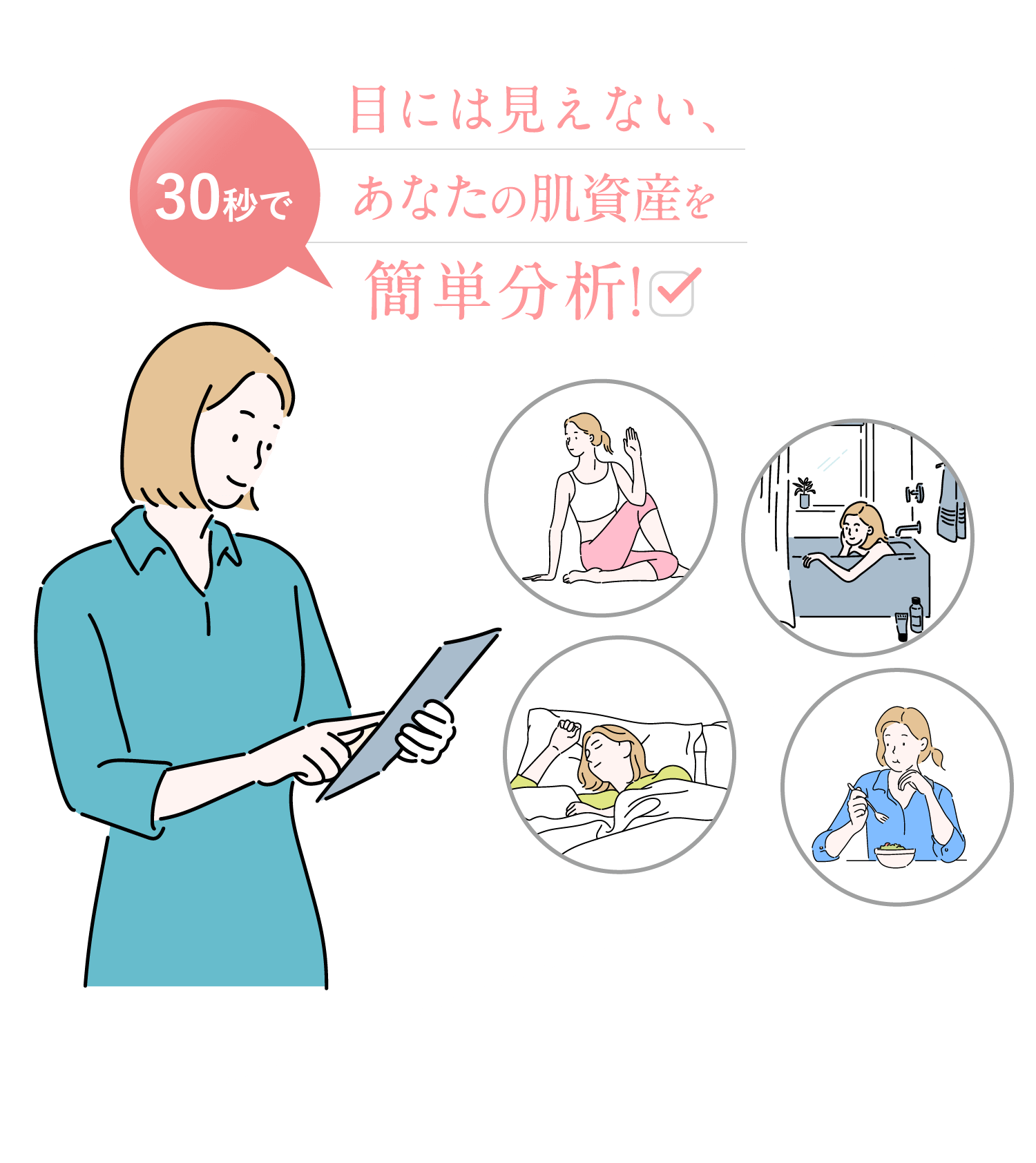 30秒で目には見えない、あなたの肌資産を簡単分析