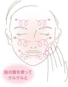 指の腹を使ってクルクルと