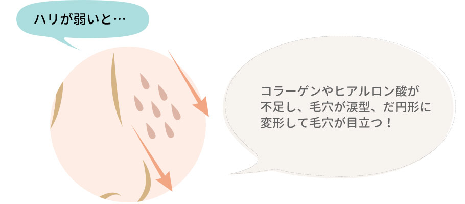 ハリが弱いと…