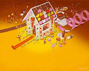 2012年2月「お菓子の家」
