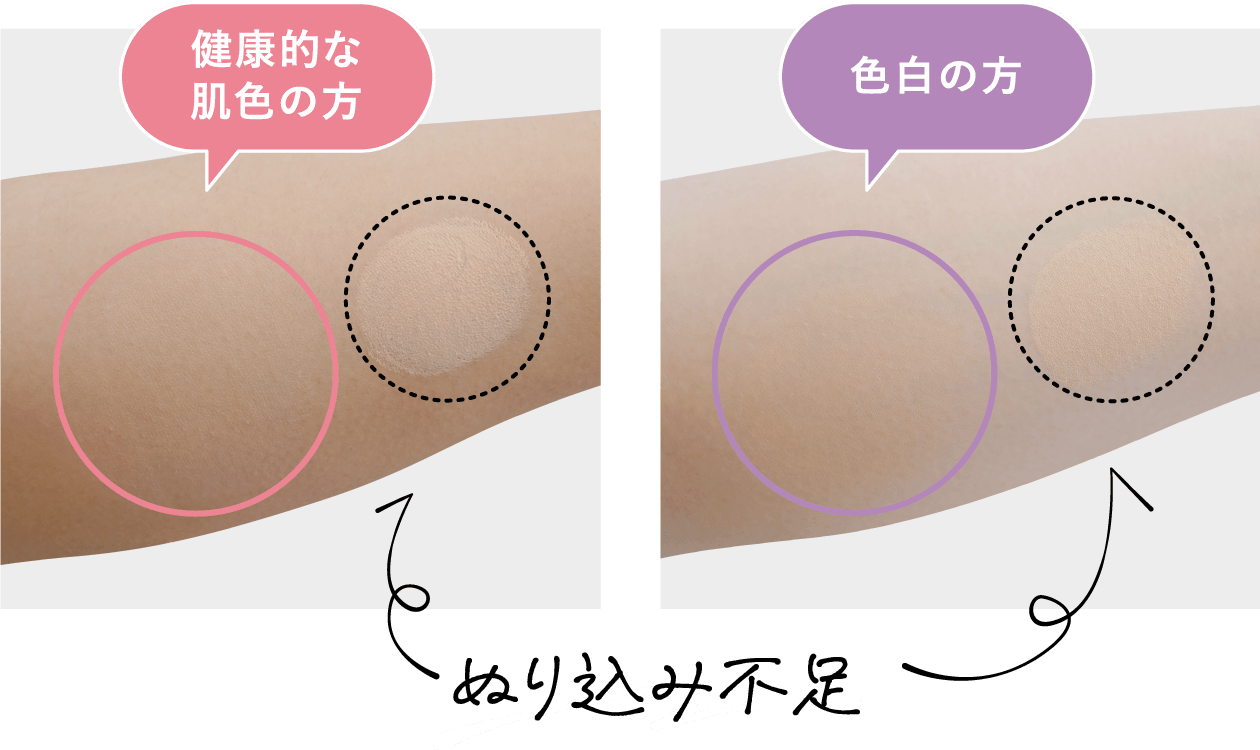 健康的な肌色の方・色白の方 ぬり込みのイメージ写真