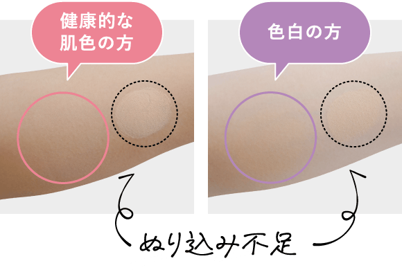 健康的な肌色の方・色白の方 ぬり込みのイメージ写真