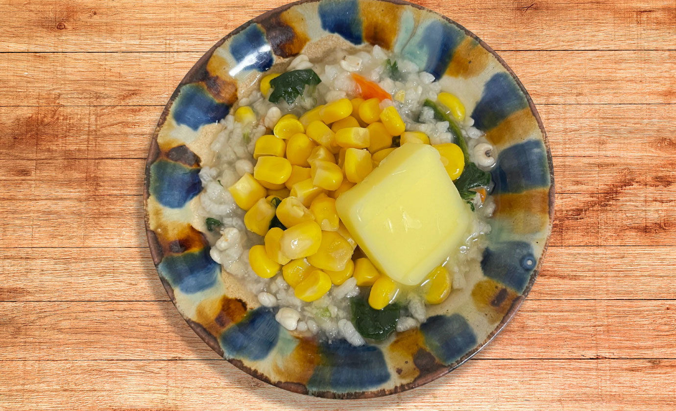 コーンバター風薬膳スープ粥アレンジ