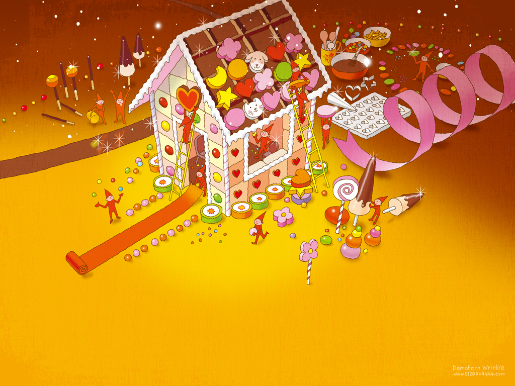 お菓子の家 2月の壁紙 基礎化粧品ドモホルンリンクル