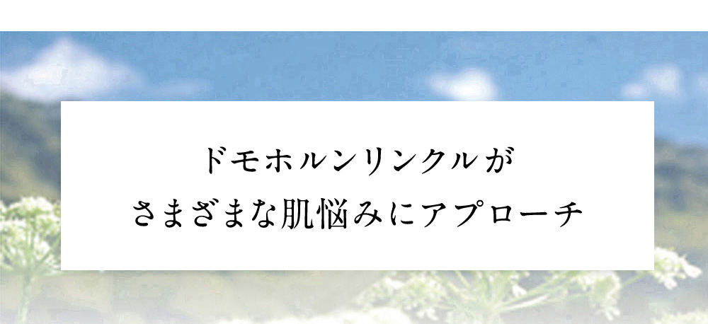 ドモホルンリンクルが「肌のお悩み」そのすべてにアプローチ